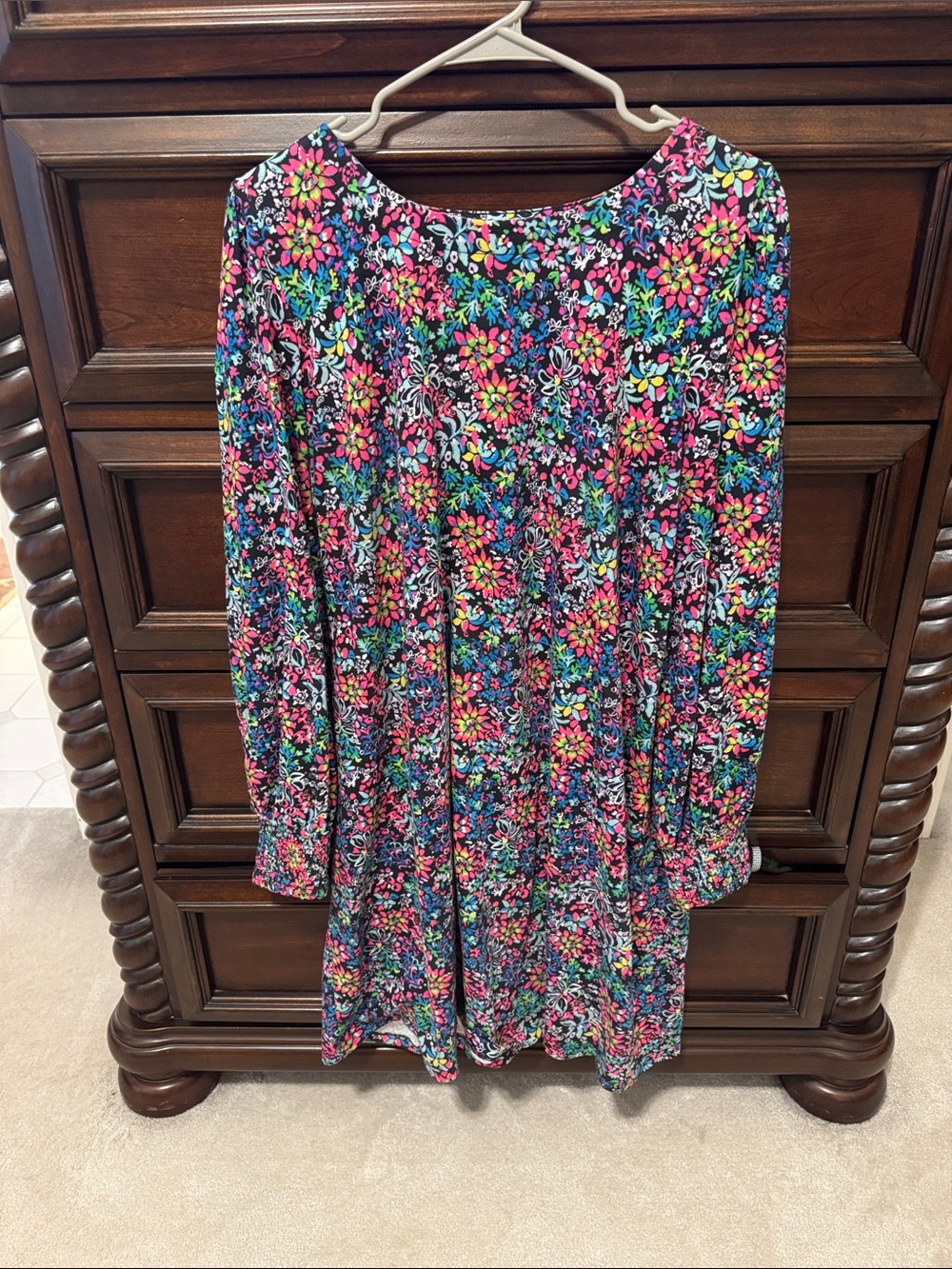 Lilly Women’s Floral Long-Sleeve Swing Dress - Multicolor